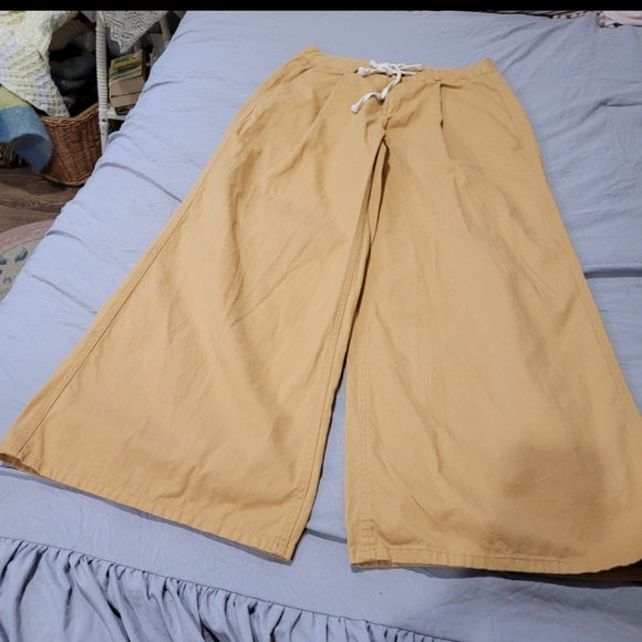 Urban Outfitters Laura Wide Leg Pleated Trouser Pants Women's SZ 6 Cotton casual - Picture 3 of 12